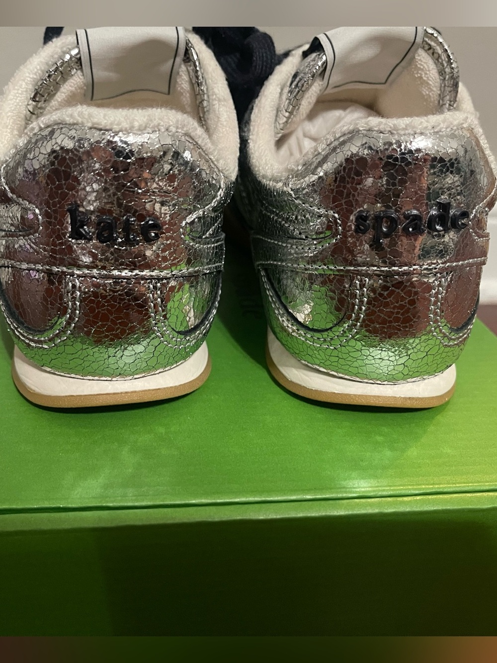 Kate Spade Silver Sneakers With Navy Accents ๐๐๐ฅ - Picture 11 of 13
